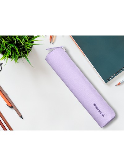 Estuche portatodo liderpapel slim cilindrico 220x45mm lila