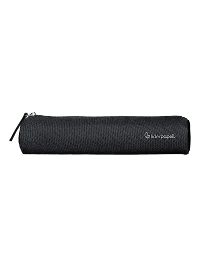 Estuche portatodo liderpapel slim cilindrico 220x45mm negro
