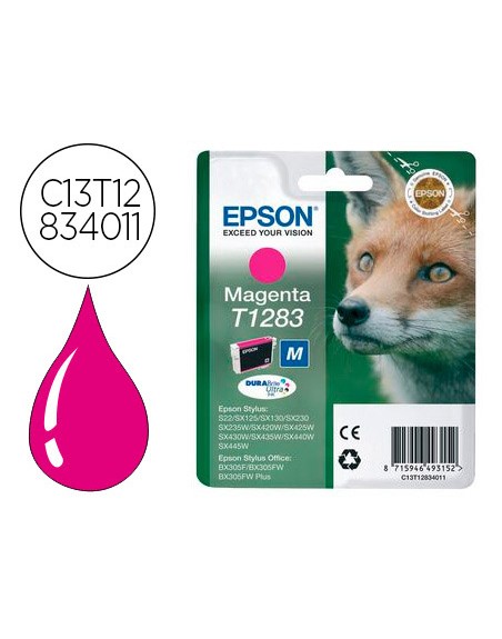 Ink-jet epson t1283 stylus s22 / sx125 magenta -170 pag-