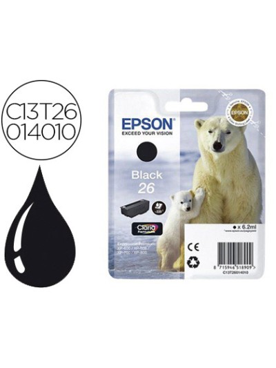 Ink-jet epson t2601 expression xp-600 / 605 / 700 / 800 negro - 220 pag -