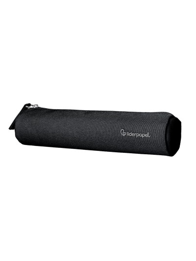 Estuche portatodo liderpapel slim cilindrico 220x45mm negro