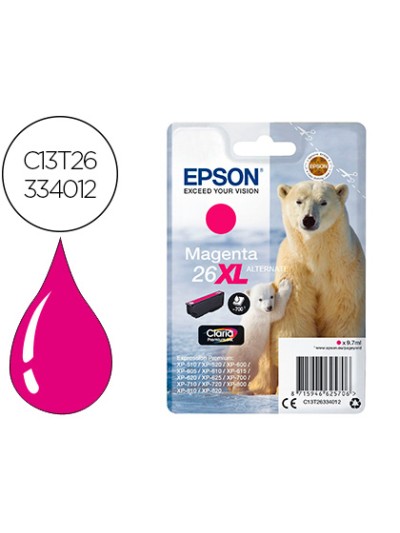 Ink-jet epson 26xl xp600 / 605 / 700 / 800 magenta 700 pag