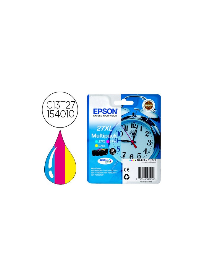 Ink-jet epson 27xl wf3620 / 7110 / 7610 / 7620 pack multicolor Ink-jet epson 27xl wf3620 / 7110 / 7610 / 7620 pack multicolor