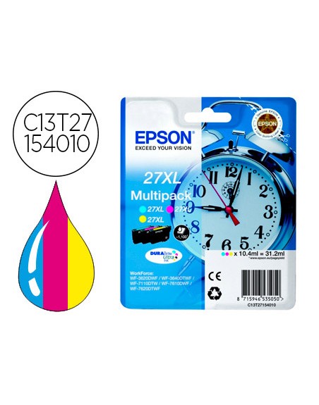 Ink-jet epson 27xl wf3620 / 7110 / 7610 / 7620 pack multicolor