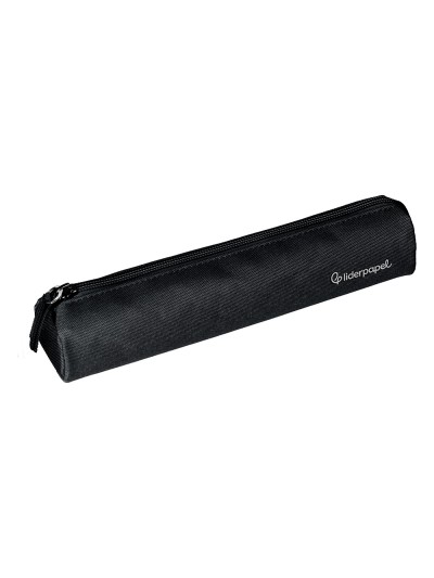 Estuche portatodo liderpapel slim cilindrico 220x45mm negro