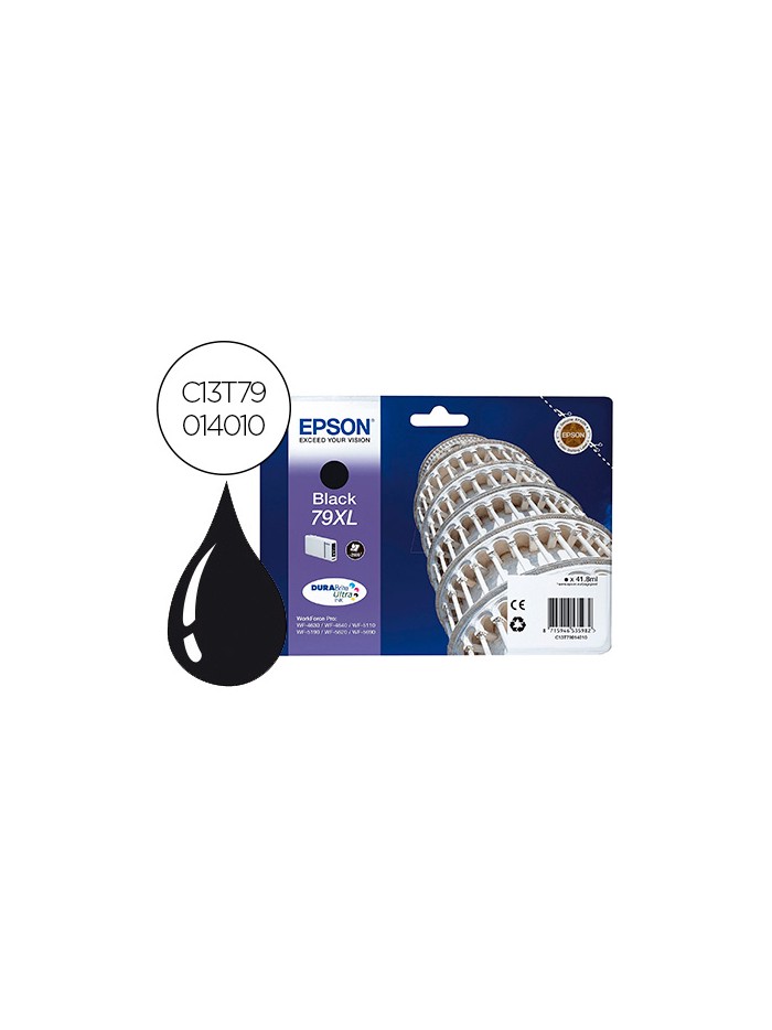 Ink-jet epson 79xl 900p wf 4630 / 4640 / 5110 / 5620 / 5690 / 5690 negro 2.600 pag Ink-jet epson 79xl 900p wf 4630 / 4640 / 5110 / 5620 / 5690 / 5690 negro 2.600 pag