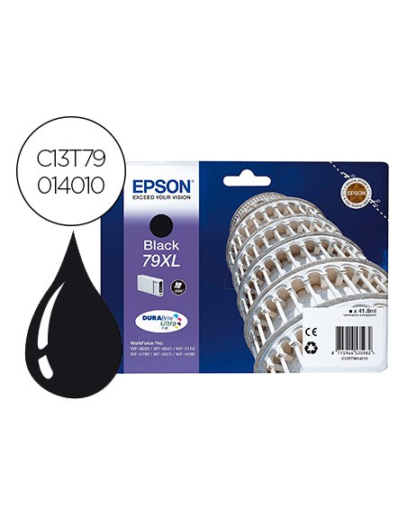 Ink-jet epson 79xl 900p wf 4630 / 4640 / 5110 / 5620 / 5690 / 5690 negro 2.600 pag