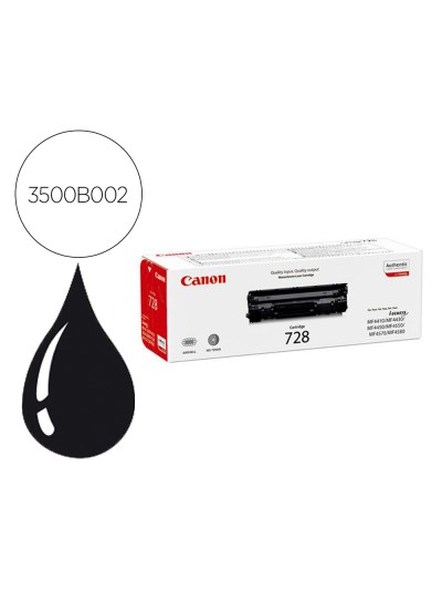 Toner canon 728 i-sensys mf4410 / 4450d / 4580dn / l150 negro 2.100 pag