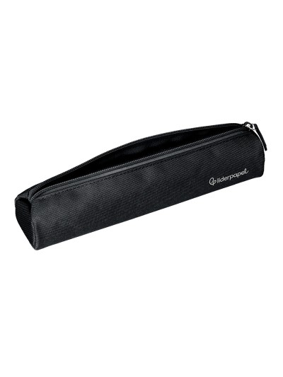 Estuche portatodo liderpapel slim cilindrico 220x45mm negro