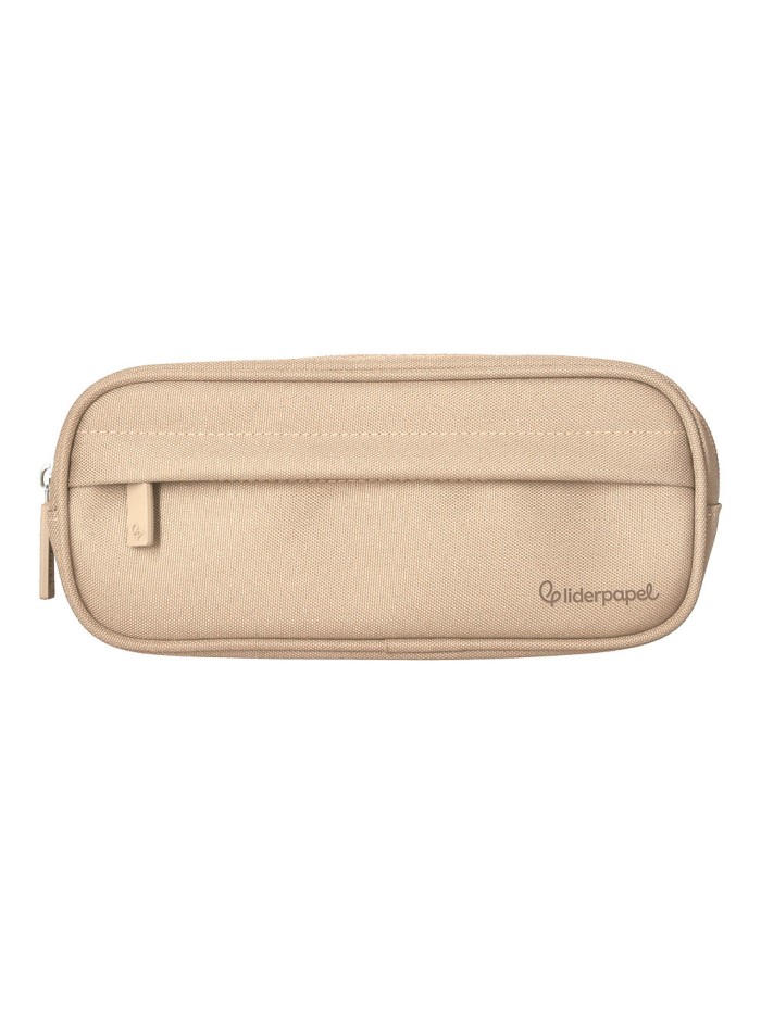 Estuche portatodo liderpapel classic ovalado 2 cremalleras con bolsillo delantero 210x90mm crema Estuche portatodo liderpapel classic ovalado 2 cremalleras con bolsillo delantero 210x90mm crema