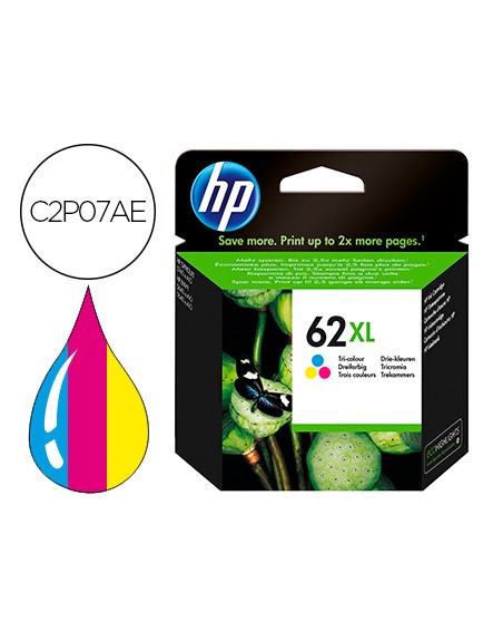 Ink-jet hp 62xl envy 5640/7640 officejet 5740 tricolor 415 pag