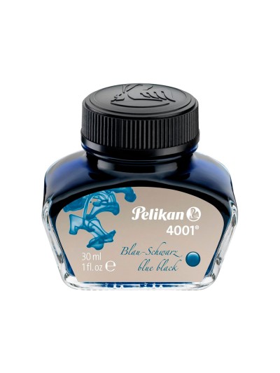 Tinta estilografica pelikan 4001 negro/azul bote 30 ml