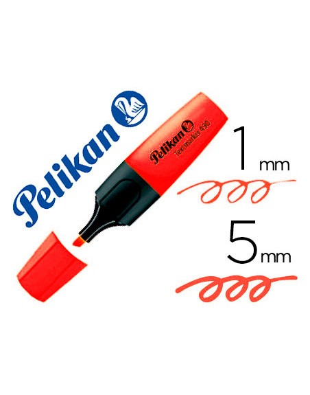 Rotulador pelikan fluorescente textmarker 490 rojo