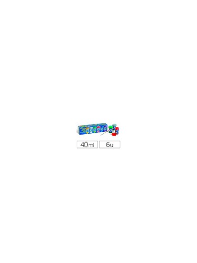 Tempera pelikan glitter 20 ml 942/20s caja 6 colores surtidos + pincel