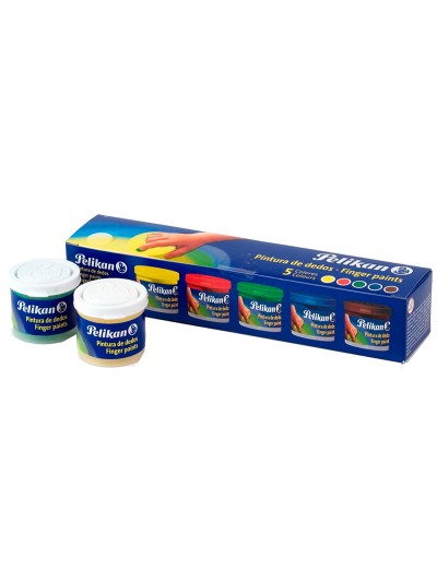 Pintura a dedos pelikan 40 ml cd/40s caja de 5 colores surtidos
