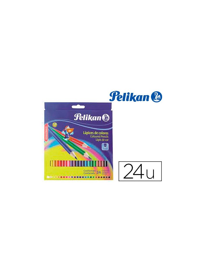 Lapices de colores pelikan hexagonales caja de 24 colores surtidos Lapices de colores pelikan hexagonales caja de 24 colores surtidos