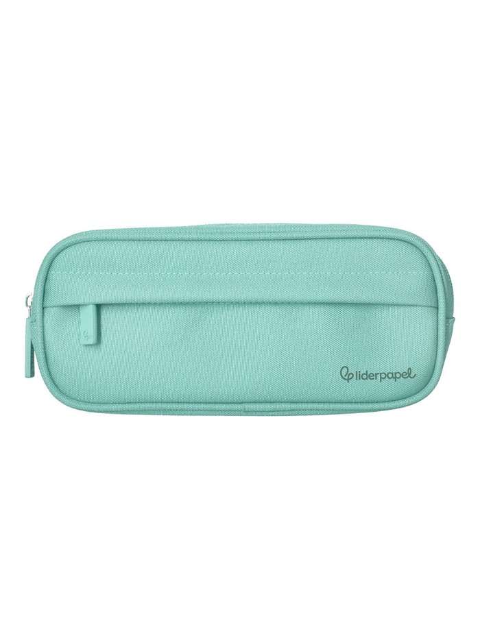 Estuche portatodo liderpapel classic ovalado 2 cremalleras con bolsillo delantero 210x90mm verde manzana Estuche portatodo liderpapel classic ovalado 2 cremalleras con bolsillo delantero 210x90mm verde manzana