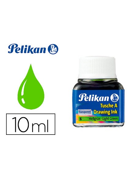 Tinta china pelikan verde claro bote de 10 ml