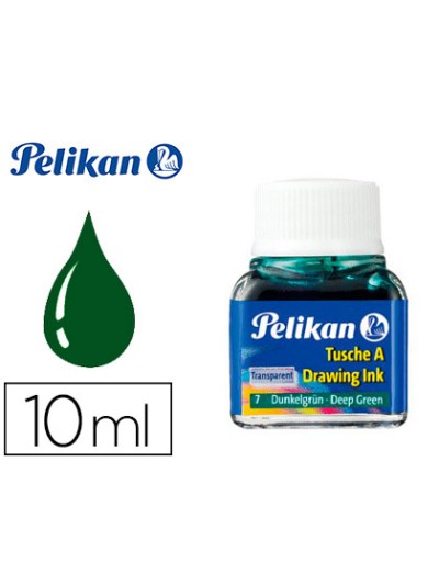 Tinta china pelikan verde oscuro bote de 10 ml
