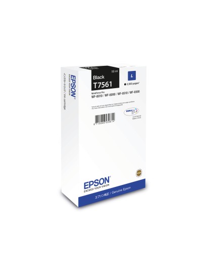 Ink-jet epson t7561 negro l wf-8010dw / 8090d3twc / 8510dwf / 8590dwf capacidad 2500 pag