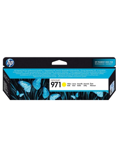 Ink-jet hp 971 officejet pro x451 / x551 / x476 / x576 amarillo 2.500 pag