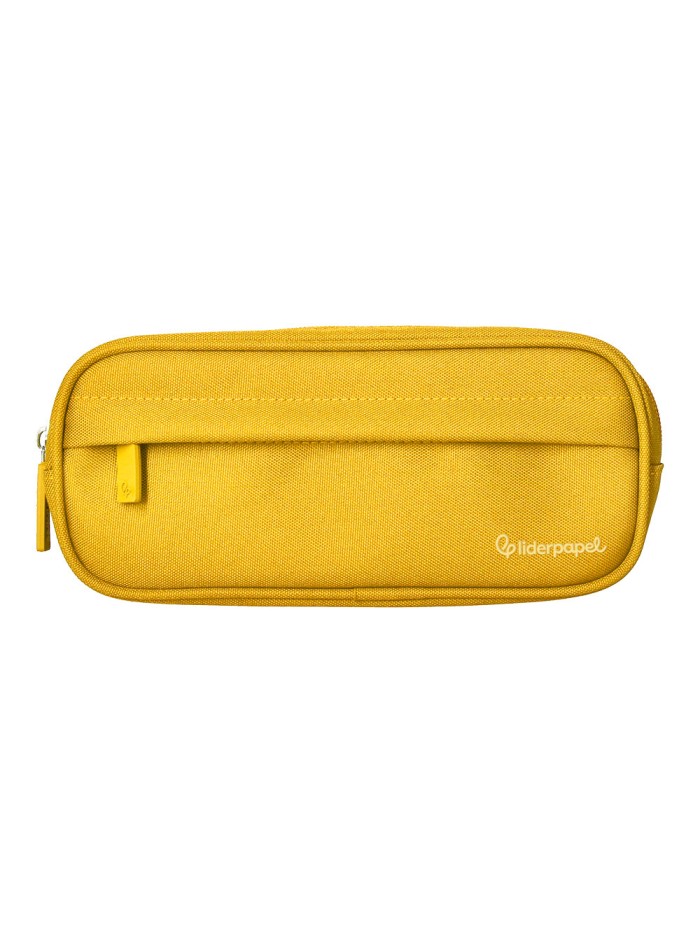 Estuche portatodo liderpapel classic ovalado 2 cremalleras con bolsillo delantero 210x90mm amarillo Estuche portatodo liderpapel classic ovalado 2 cremalleras con bolsillo delantero 210x90mm amarillo