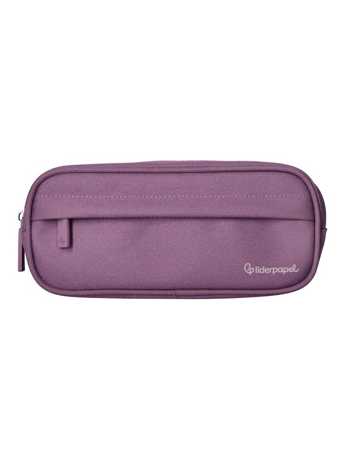 Estuche portatodo liderpapel classic ovalado 2 cremalleras con bolsillo delantero 210x90mm morado empolvado Estuche portatodo liderpapel classic ovalado 2 cremalleras con bolsillo delantero 210x90mm morado empolvado
