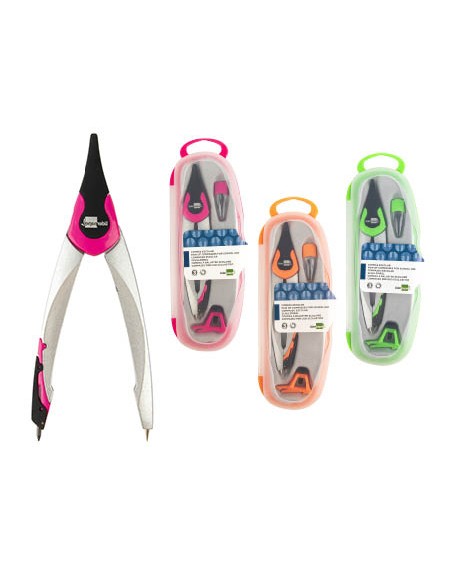 Compas liderpapel adaptador universal y minas colores surtidos