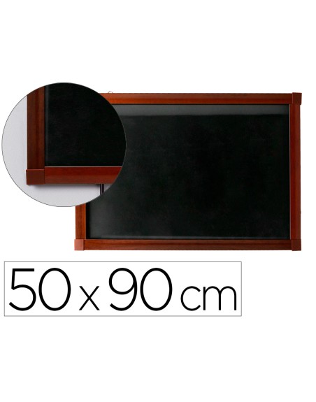 Pizarra cristal liderpapel con led en caballete de madera para rotuladores tipo tiza 50x90cm