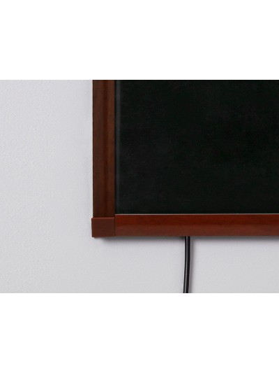 Pizarra cristal liderpapel con led en caballete de madera para rotuladores tipo tiza 50x90cm