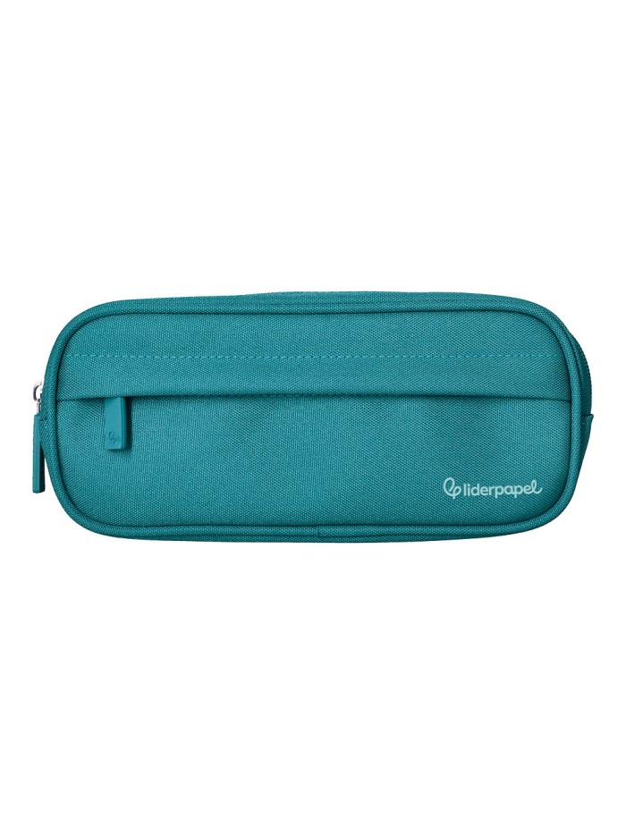 Estuche portatodo liderpapel classic ovalado 2 cremalleras con bolsillo delantero 210x90mm azul turquesa Estuche portatodo liderpapel classic ovalado 2 cremalleras con bolsillo delantero 210x90mm azul turquesa