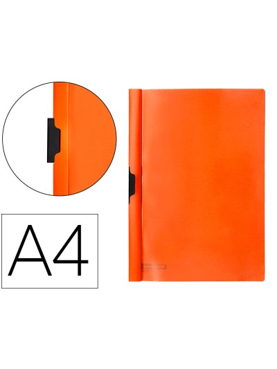 Carpeta beautone dossier pinza lateral 45301 polipropildin a4 naranja 25 h. pinza des-pack de 10 retractilado