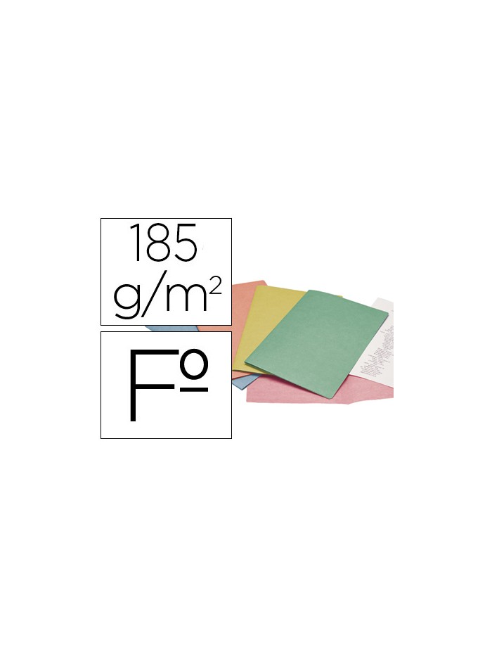 Subcarpeta cartulina liderpapel folio colores surtidos paquete de 25 unidades retractiladas Subcarpeta cartulina liderpapel folio colores surtidos paquete de 25 unidades retractiladas