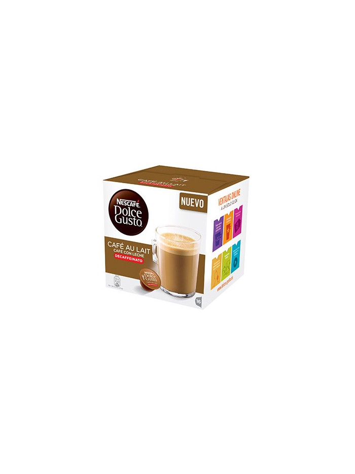 Cafe dolce gusto cafe con leche descafeinado monodosis caja de 16 unidades Cafe dolce gusto cafe con leche descafeinado monodosis caja de 16 unidades