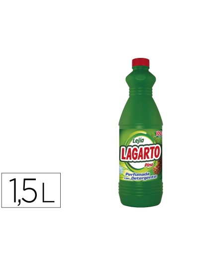 Lejia con detergente lagarto pino botella de 1,5 l