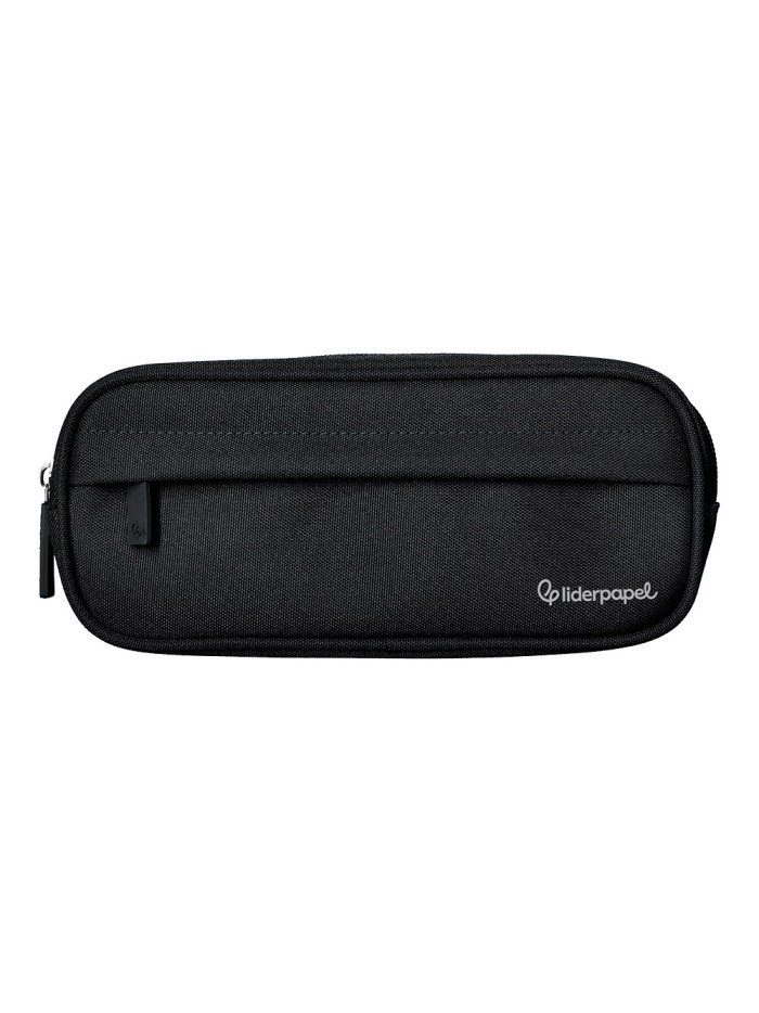 Estuche portatodo liderpapel classic ovalado 2 cremalleras con bolsillo delantero 210x90mm negro Estuche portatodo liderpapel classic ovalado 2 cremalleras con bolsillo delantero 210x90mm negro