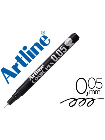 Rotulador artline calibrado micrometrico negro comic pen ek-2805 punta poliacetal 0,05 mm resistente al agua