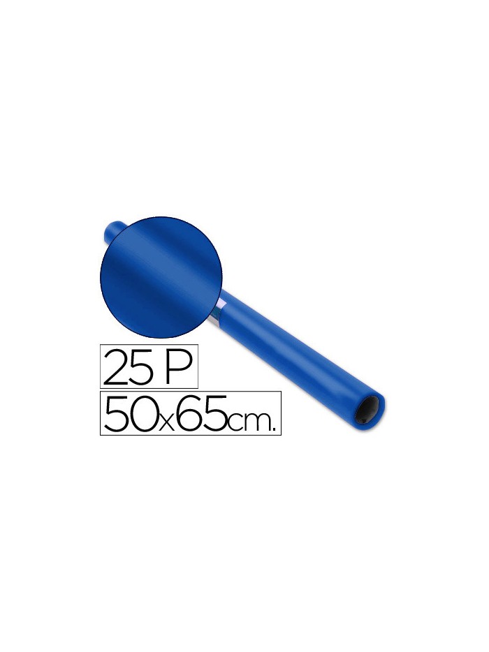 Papel charol azul cobalto rollo 25 hojas de 50x65 cm Papel charol azul cobalto rollo 25 hojas de 50x65 cm