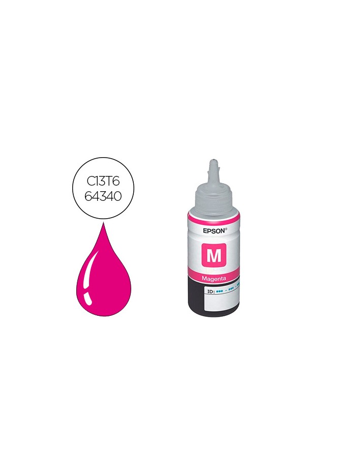 Tinta epson t6643 et2500/2550/ /14000/l475/565/575/4500 magenta botella 70 ml 6.500 pag Tinta epson t6643 et2500/2550/ /14000/l475/565/575/4500 magenta botella 70 ml 6.500 pag