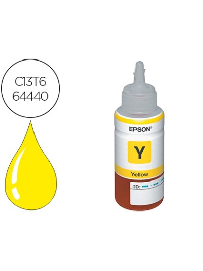 Tinta epson t6644 et2500/2550/ /14000/l475/565/575/4500 amarillo botella 70 ml 6.500 pag