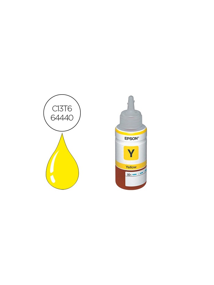 Tinta epson t6644 et2500/2550/ /14000/l475/565/575/4500 amarillo botella 70 ml 6.500 pag Tinta epson t6644 et2500/2550/ /14000/l475/565/575/4500 amarillo botella 70 ml 6.500 pag