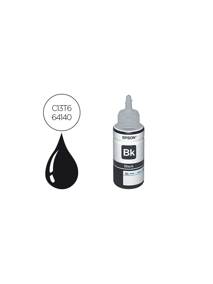 Tinta epson t6641 et2500/2550/ /14000/l475/565/575/4500 negro botella 70 ml 4.000 pag