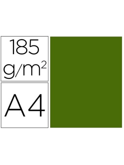 Cartulina guarro verde safari 50x65 cm 185 gr