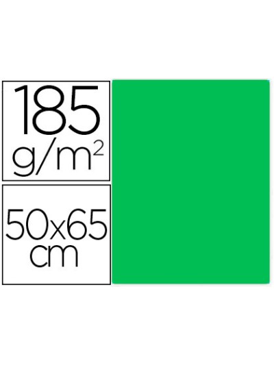 Cartulina guarro kiwi 50x65 cm 185 gr