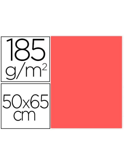 Cartulina guarro coral 50x65 cm 185 gr