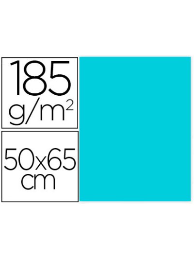 Cartulina guarro azul caribe 50x65 cm 185 gr