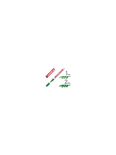 Rotulador edding punta fibra 751 verde punta redonda 1-2 mm