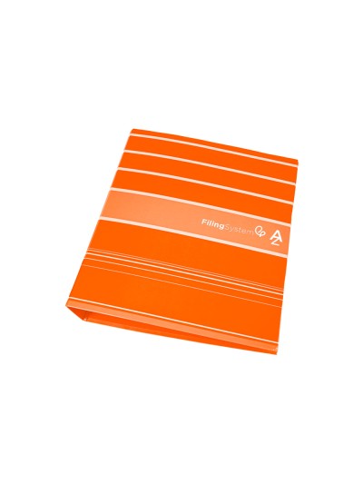 Archivador de palanca liderpap el a4 filing system forrado sin rado lomo 80mm naranja con caja y compresor metalico