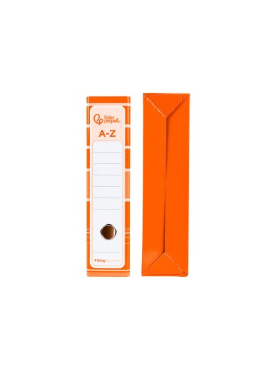 Archivador de palanca liderpap el a4 filing system forrado sin rado lomo 80mm naranja con caja y compresor metalico