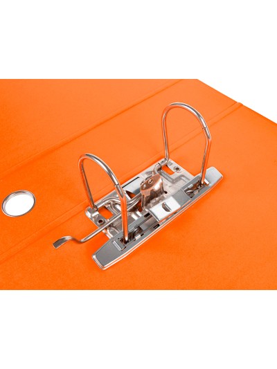 Archivador de palanca liderpap el a4 filing system forrado sin rado lomo 80mm naranja con caja y compresor metalico